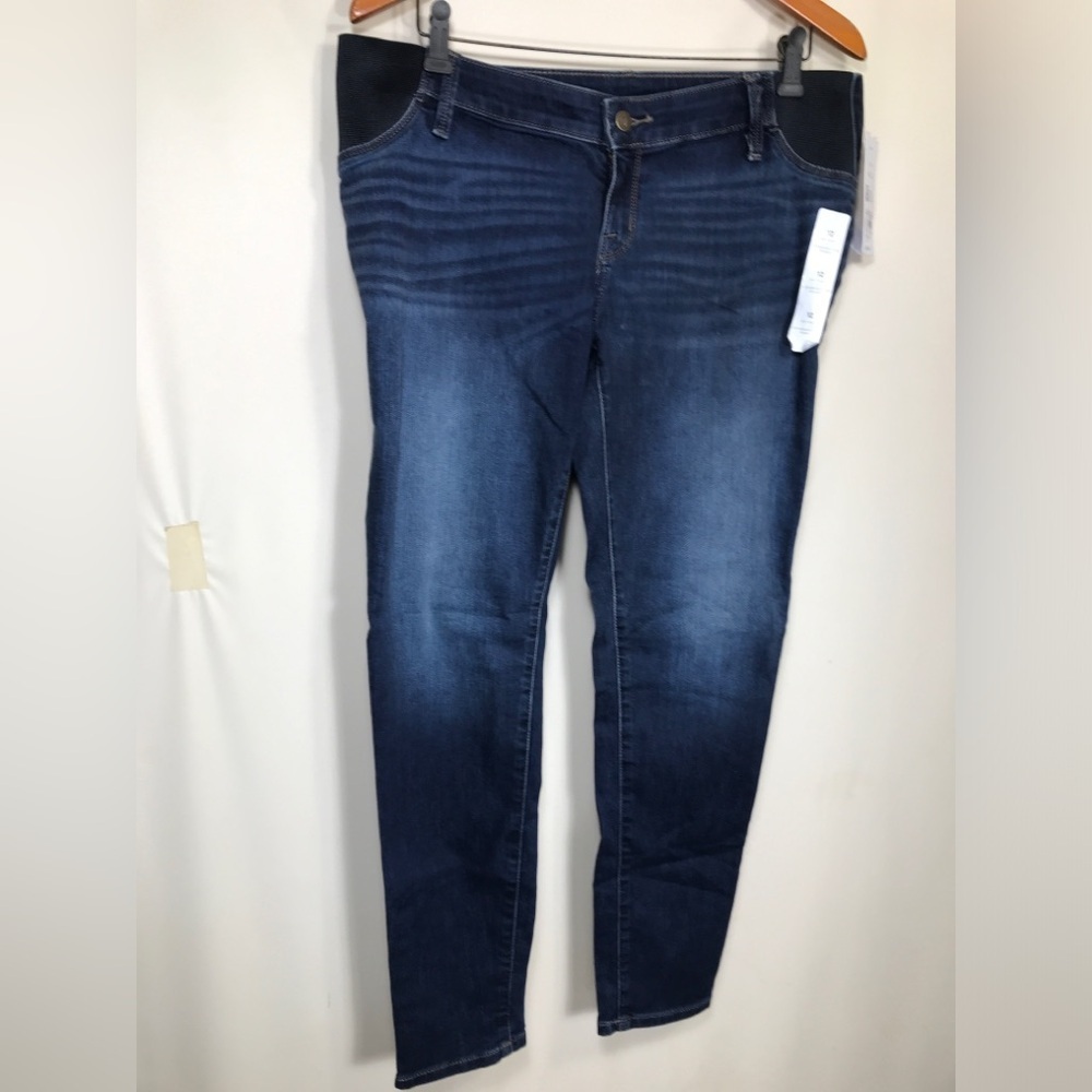 a Lot Of 2  Womens Isabel Maternity Skinny Boot Side Panel Jeans size 12 - Picture 2 of 12